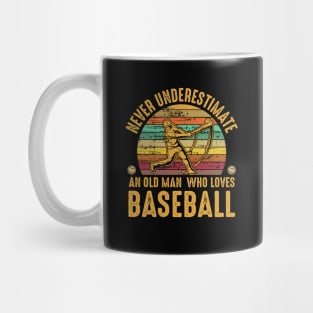 Funny Sarcastic Old Man who Loves Baseball Fan Mug